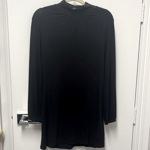 Michael Kors, mock turtleneck, black, mini dress